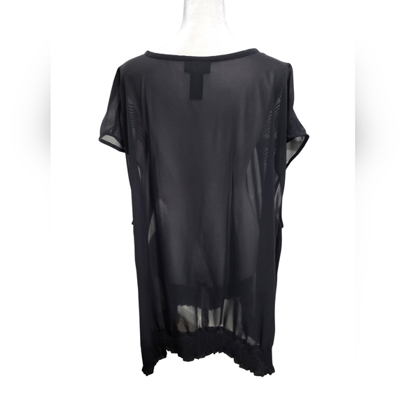 Lane Bryant Sheer Blouson Top - Picture 2 of 7